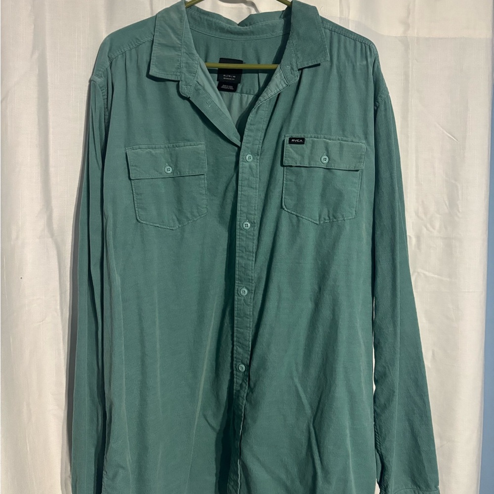 RVCA Teal Button-Up Shirt